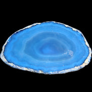 Blue dyed Agate slice 70-80mm 30-37g in sunlight - Rocks and Things Store