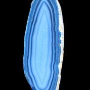 Blue dyed Agate slice 97*38*5mm 36g in sunlight - Rocks and Things Store
