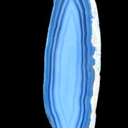 Blue dyed Agate slice 97*38*5mm 36g in sunlight - Rocks and Things Store