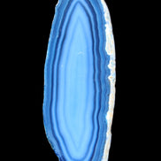 Blue dyed Agate slice 97*38*5mm 36g in sunlight - Rocks and Things Store
