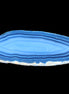 Blue dyed Agate slice 97*38*5mm 36g in sunlight - Rocks and Things Store