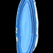 Blue dyed Agate slice 97*38*5mm 36g in sunlight - Rocks and Things Store