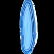 Blue dyed Agate slice 97*38*5mm 36g in sunlight - Rocks and Things Store