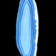 Blue dyed Agate slice 97*38*5mm 36g in sunlight - Rocks and Things Store