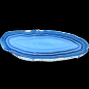 Blue dyed Agate slice 97*38*5mm 36g in sunlight - Rocks and Things Store