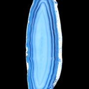 Blue dyed Agate slice 97*38*5mm 36g in sunlight - Rocks and Things Store