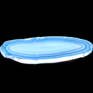 Blue dyed Agate slice 97*38*5mm 36g in sunlight - Rocks and Things Store