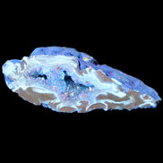 Blue dyed Agate geode 51*34*18mm 32g in sunlight - Rocks and Things Store