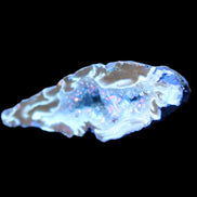 Blue dyed Agate geode 51*34*18mm 32g in sunlight - Rocks and Things Store