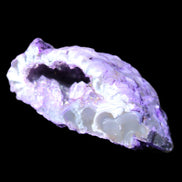 Violet dyed Agate geode 47*30*20mm 31g in sunlight - Rocks and Things Store