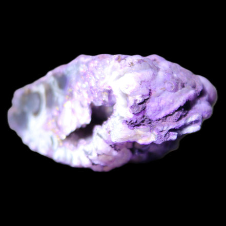 Violet dyed Agate geode 47*30*20mm 31g in sunlight - Rocks and Things Store