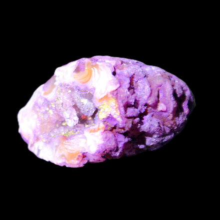 Violet dyed Agate geode 33*39*23mm 28g in sunlight - Rocks and Things Store