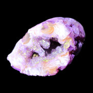 Violet dyed Agate geode 33*39*23mm 28g in sunlight - Rocks and Things Store