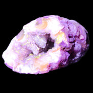 Violet dyed Agate geode 33*39*23mm 28g in sunlight - Rocks and Things Store