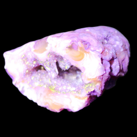 Violet dyed Agate geode 33*39*23mm 28g in sunlight - Rocks and Things Store