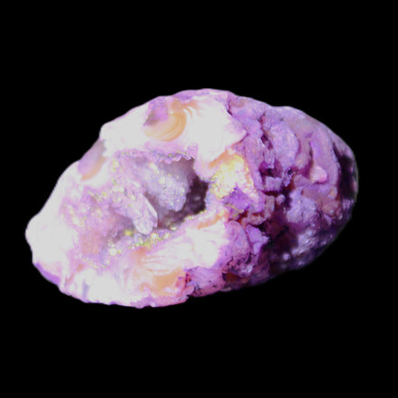 Violet dyed Agate geode 33*39*23mm 28g in sunlight - Rocks and Things Store