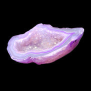 Violet dyed Agate geode 43*27*21mm 20g in sunlight - Rocks and Things Store