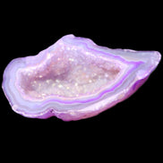 Violet dyed Agate geode 43*27*21mm 20g in sunlight - Rocks and Things Store