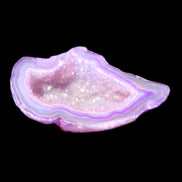 Violet dyed Agate geode 43*27*21mm 20g in sunlight - Rocks and Things Store