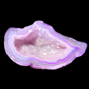 Violet dyed Agate geode 43*27*21mm 20g in sunlight - Rocks and Things Store
