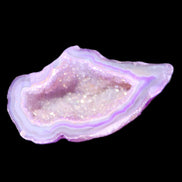 Violet dyed Agate geode 43*27*21mm 20g in sunlight - Rocks and Things Store