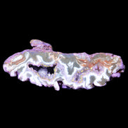 Violet dyed Agate geode 54*20*33mm 31g in sunlight - Rocks and Things Store