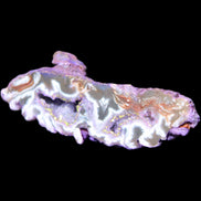 Violet dyed Agate geode 54*20*33mm 31g in sunlight - Rocks and Things Store