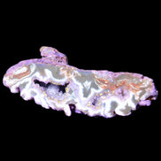 Violet dyed Agate geode 54*20*33mm 31g in sunlight - Rocks and Things Store