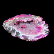 Magenta dyed Agate geode 49*21*15mm 21g in sunlight - Rocks and Things Store