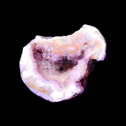 Violet dyed Agate geode 37*28*22mm 21g in sunlight - Rocks and Things Store