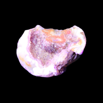 Violet dyed Agate geode 37*28*22mm 21g in sunlight - Rocks and Things Store