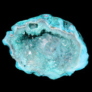 Green dyed Agate geode 48*36*30mm 33g in sunlight - Rocks and Things Store