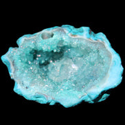 Green dyed Agate geode 48*36*30mm 33g in sunlight - Rocks and Things Store