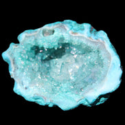 Green dyed Agate geode 48*36*30mm 33g in sunlight - Rocks and Things Store