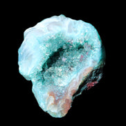 Green dyed Agate geode 44*38*12mm 29g in sunlight - Rocks and Things Store