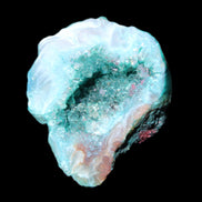 Green dyed Agate geode 44*38*12mm 29g in sunlight - Rocks and Things Store