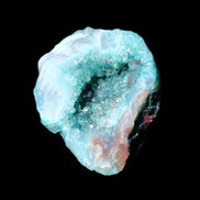 Green dyed Agate geode 44*38*12mm 29g in sunlight - Rocks and Things Store