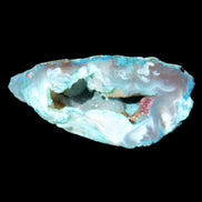 Blue Green dyed Agate geode 54*28*25mm 41g in sunlight - Rocks and Things Store
