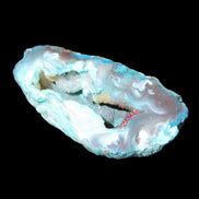 Blue Green dyed Agate geode 54*28*25mm 41g in sunlight - Rocks and Things Store