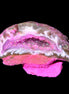 Magenta dyed lumpy Agate geode 46*28*27mm 42g in sunlight - Rocks and Things Store