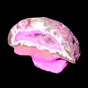 Magenta dyed lumpy Agate geode 46*28*27mm 42g in sunlight - Rocks and Things Store
