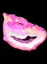 Magenta dyed Agate geode 44*25*18mm 17g in sunlight - Rocks and Things Store