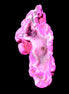 Magenta dyed Agate geode 52*24*16mm 15.5g in sunlight - Rocks and Things Store