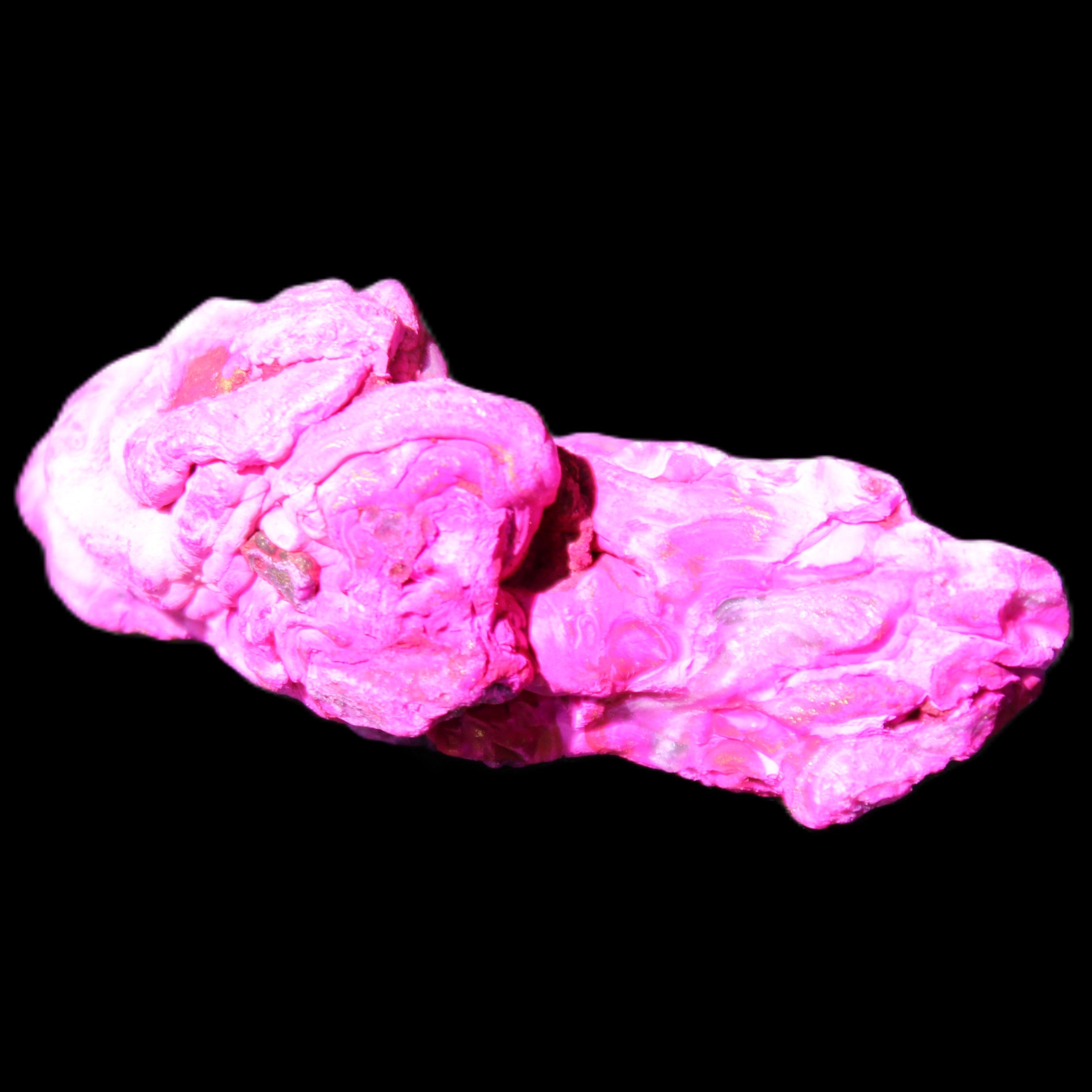Magenta dyed Agate geode 52*24*16mm 15.5g in sunlight - Rocks and Things Store