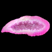 Magenta dyed Agate geode 54*22*11mm 16g in sunlight - Rocks and Things Store