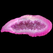 Magenta dyed Agate geode 54*22*11mm 16g in sunlight - Rocks and Things Store