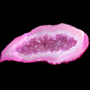 Magenta dyed Agate geode 54*22*11mm 16g in sunlight - Rocks and Things Store