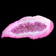 Magenta dyed Agate geode 54*22*11mm 16g in sunlight - Rocks and Things Store