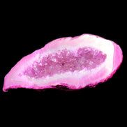 Magenta dyed Agate geode 54*22*11mm 16g in sunlight - Rocks and Things Store
