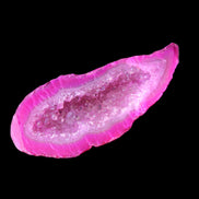 Magenta dyed Agate geode 54*22*11mm 16g in sunlight - Rocks and Things Store